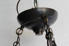 "Mid-Century Modern Alabaster Chandelier, Scalloped Edge, USA, 2010"