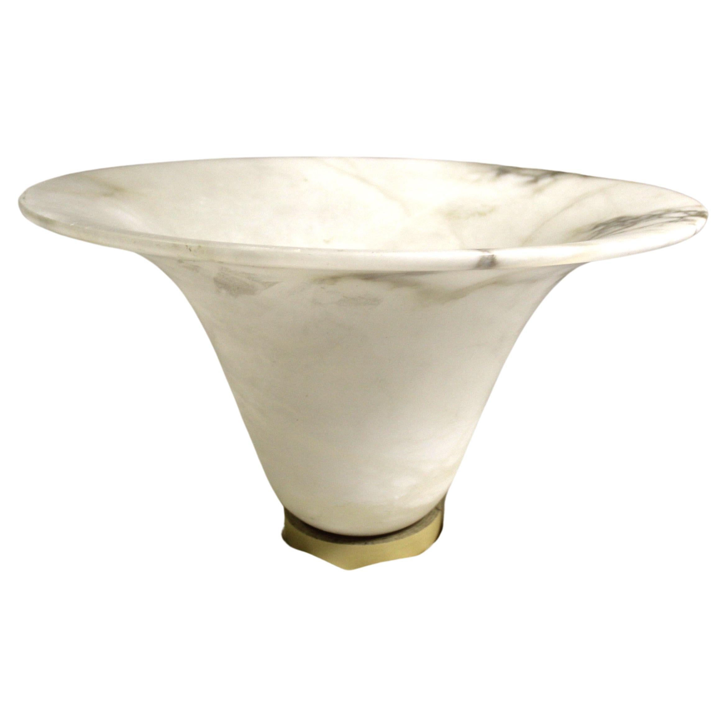 Mid-Century/Modern-Stehlampe-Schirm aus Alabaster 