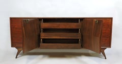 Mid-Century Modern Albert Parvin Walnut Diamond Front Credenza Dresser