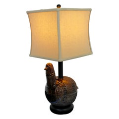 Mid-Century Modern Aldo Londi Bitossi Ceramic Partridge Table Lamps, Italy 1960s