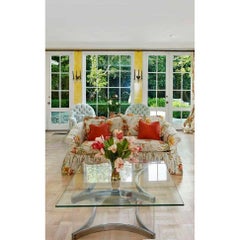 Mid-Century Modern Alessandro Albrizzi Chrome & Lucite Coffee Cocktail Table