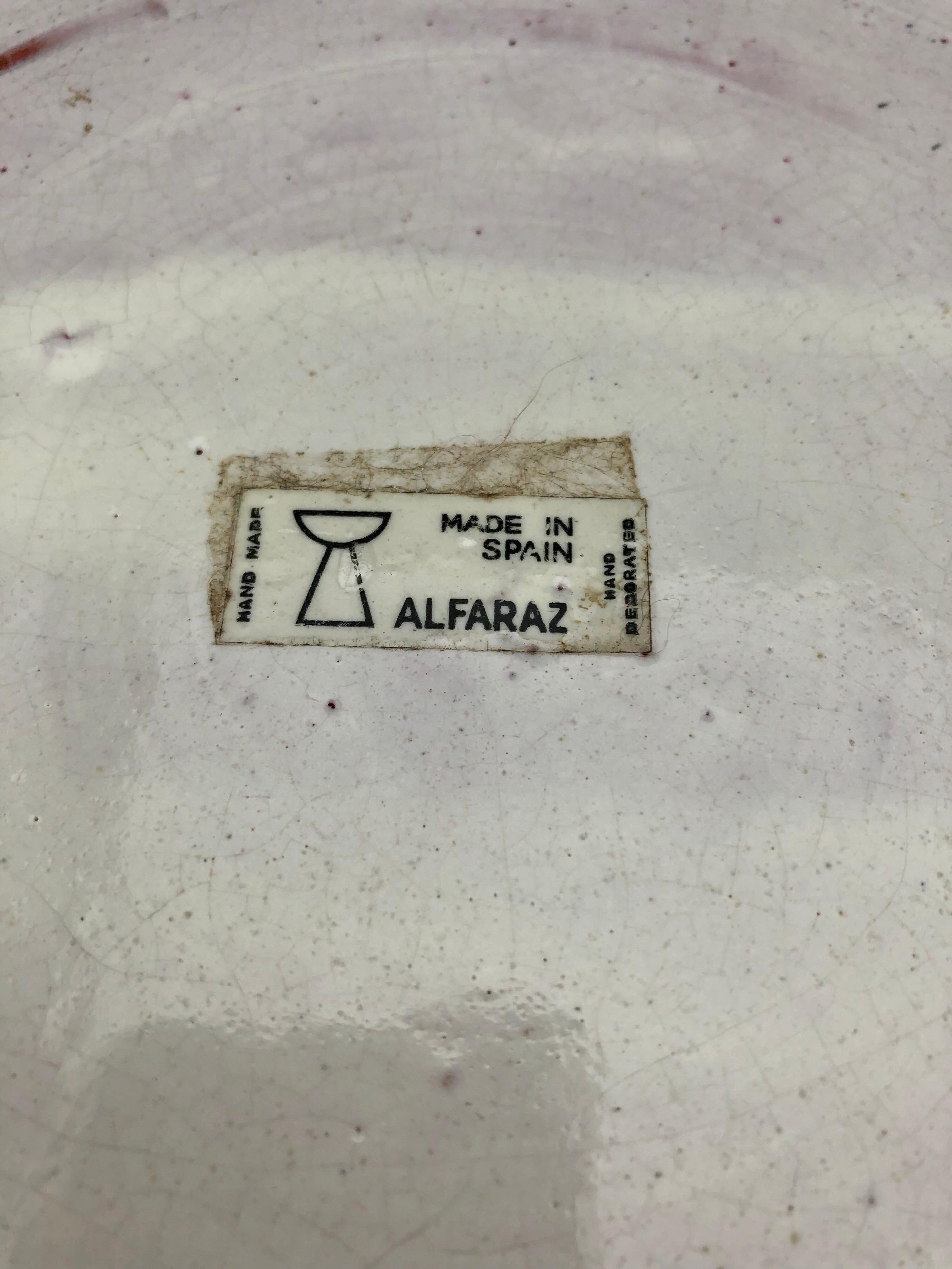 Mid-Century Modern Alfaraz Spain Lidded Bowl with Horse Decor For Sale 3