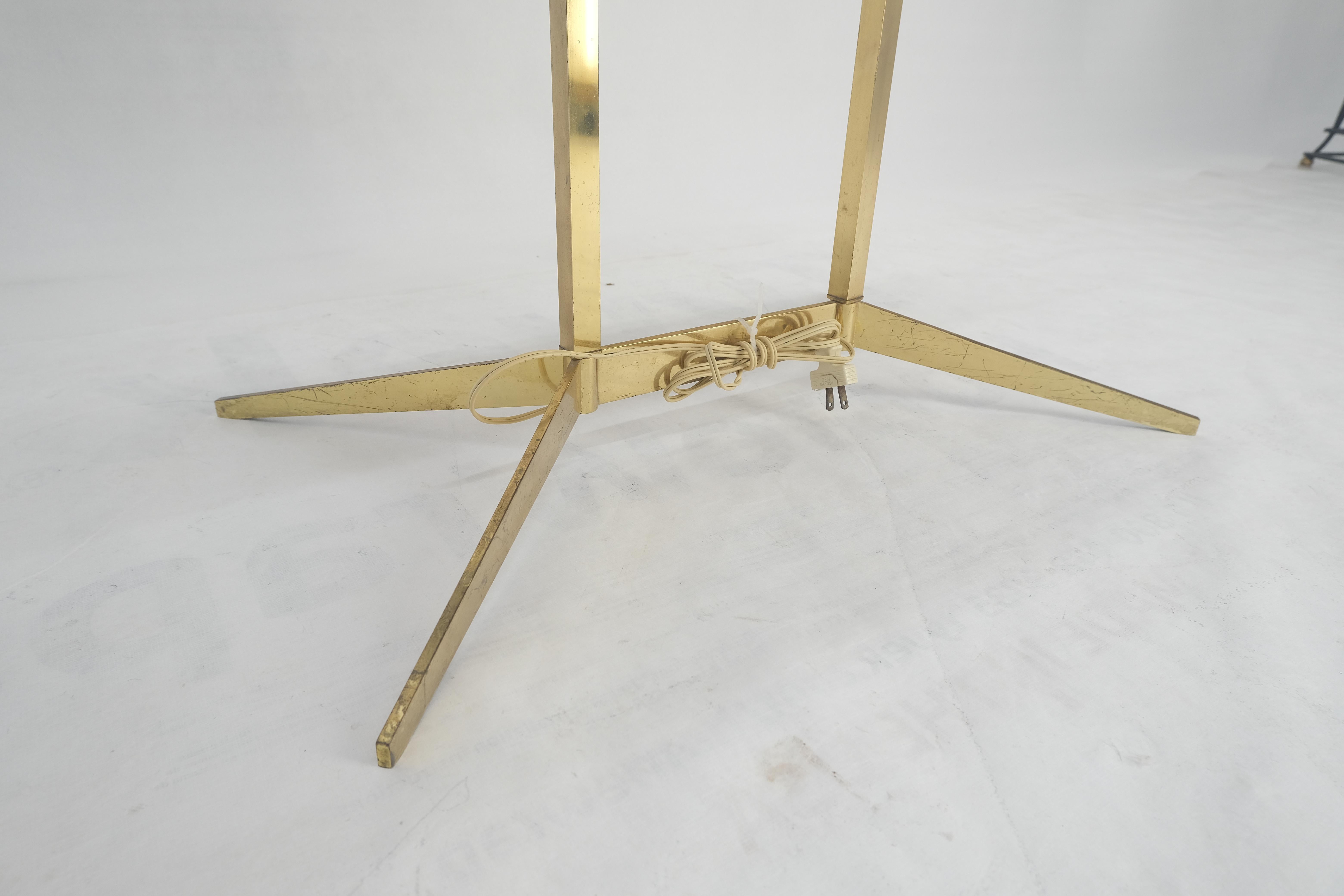 Mid Century Modern Todo Latón Macizo Mesa Rectangular Lámpara de Pie Estilo McCobb en venta 5