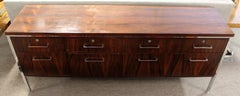 Mid-Century Modern Alma Rosewood 8 Drawer Executive Credenza File Cabinet, 1960s