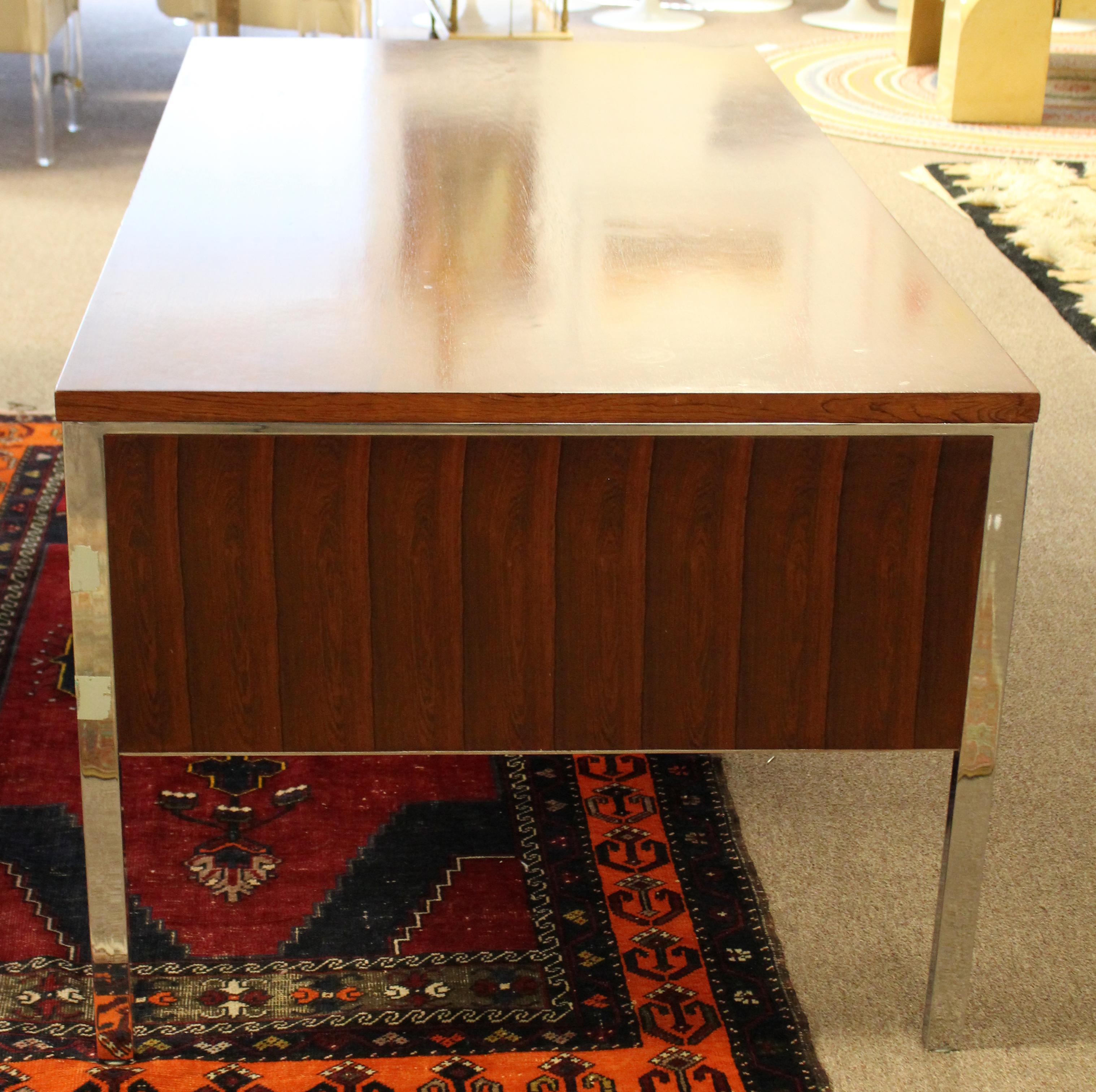 Mid-Century Modern Alma Rosewood Executive Desk and Credenza File Cabinet, 1960s 7