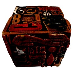 Mid-Century Modern Alpha Cube Sculpture by Sheldon Rose