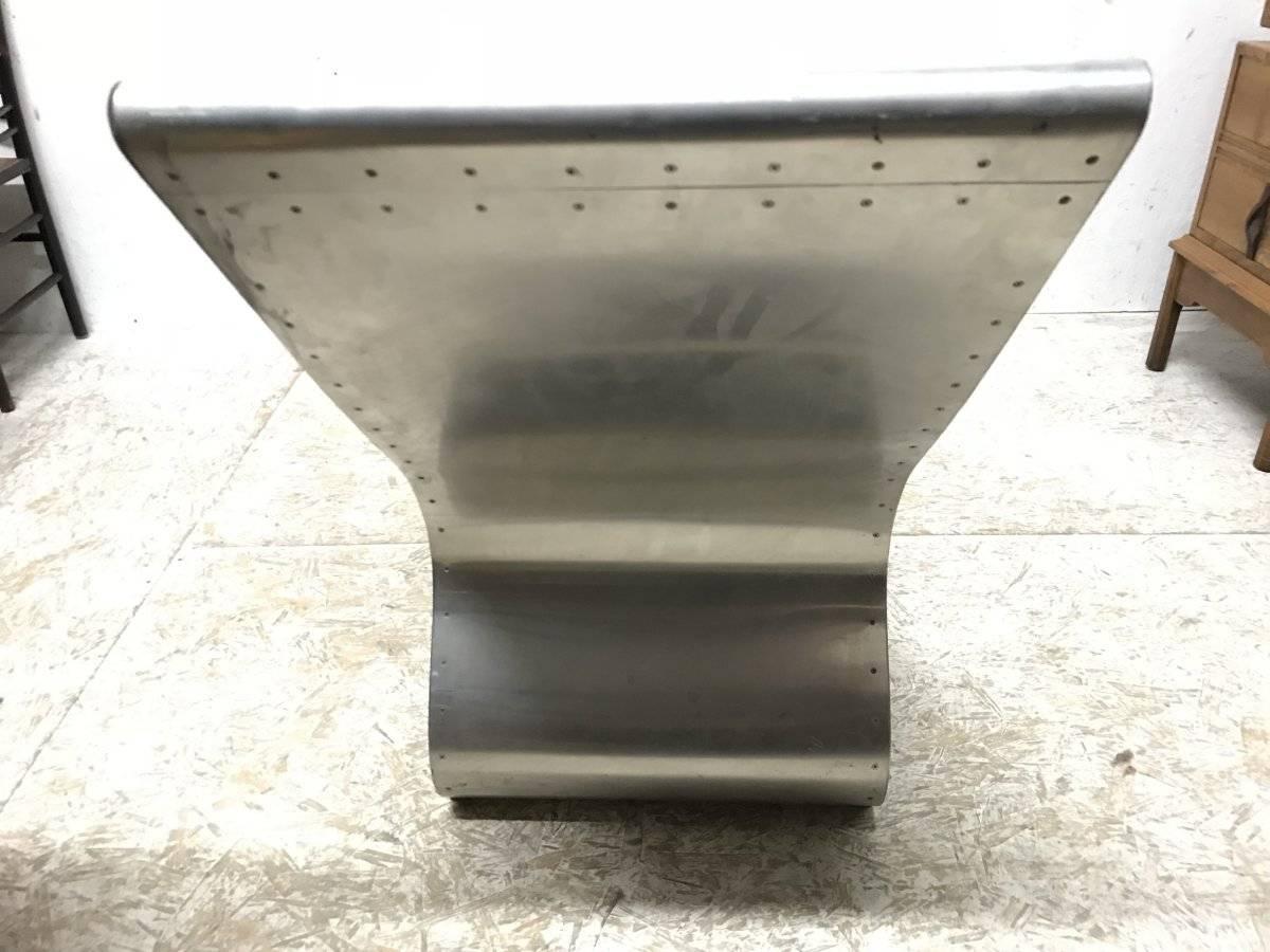 English Mid-Century Modern Aluminium Organic Chaise Lounge in the Style of Ron Arad For Sale