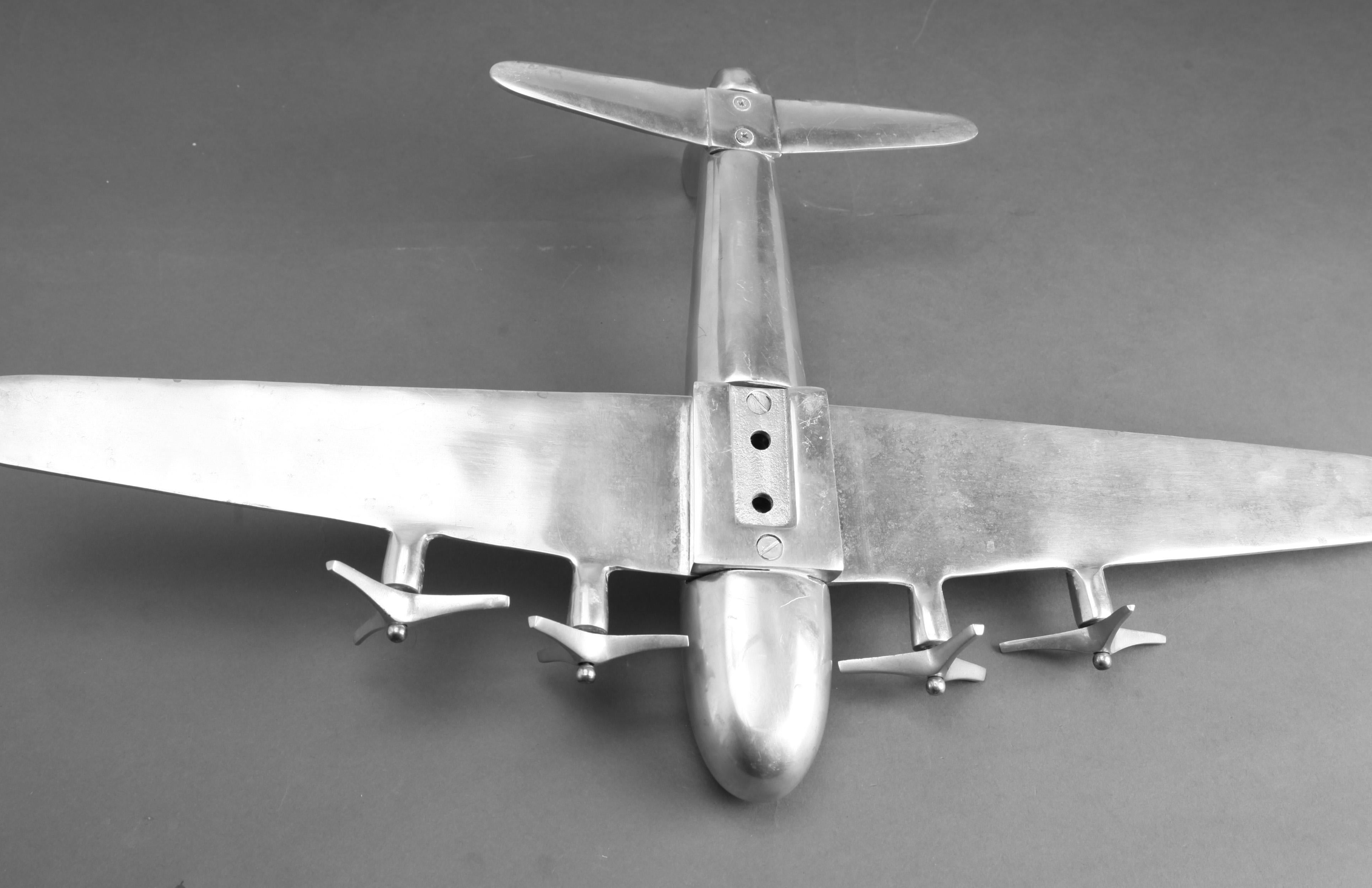 Mid-Century Modern Aluminum Airplane Model 6