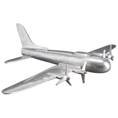 Vintage Mid-Century Modern Aluminum Airplane Model