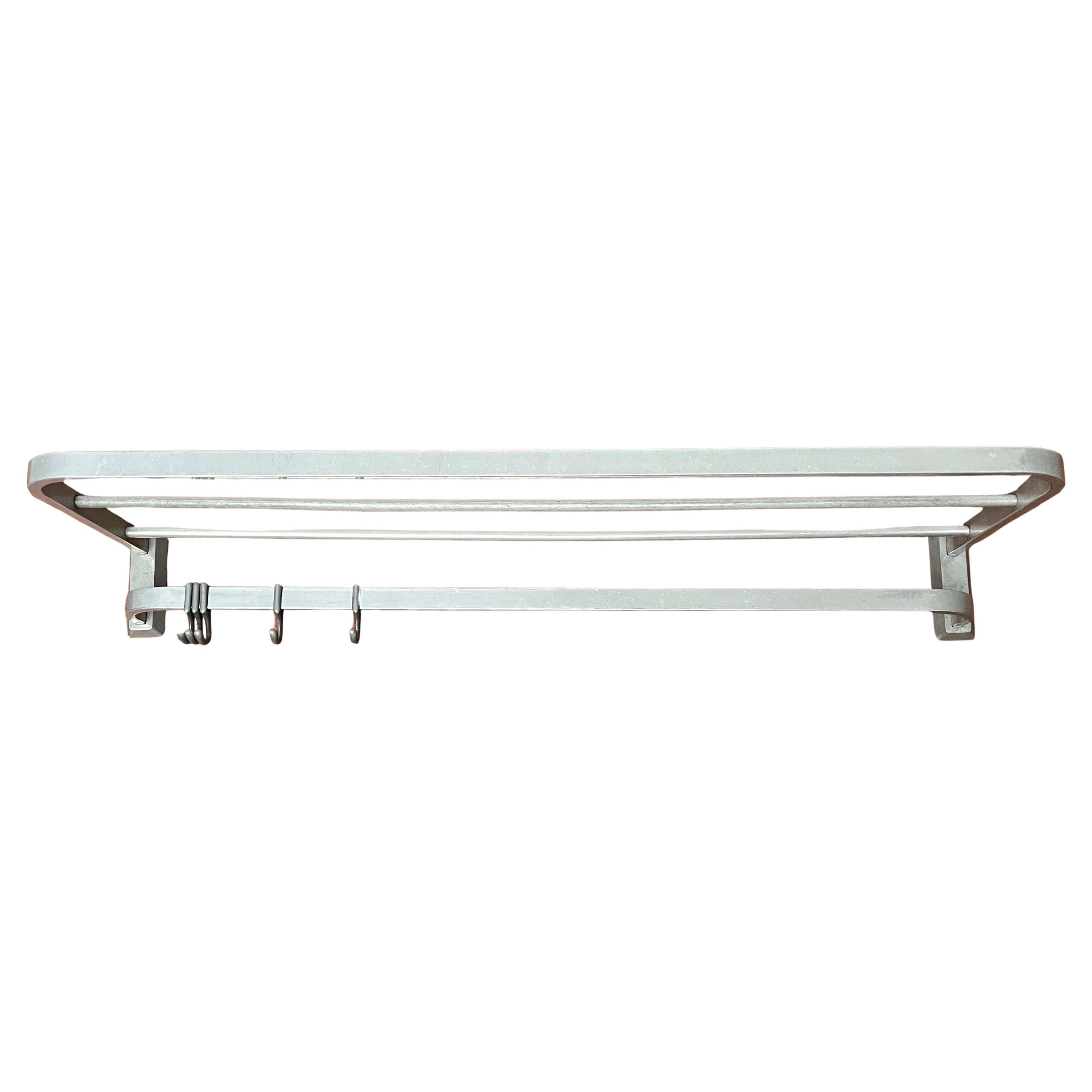 Mid-Century Modern Aluminum Coat Rack, 1960s For Sale