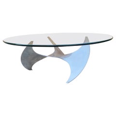 Mid-Century Modern Aluminum Propeller Coffee Table by Knut Hesterberg