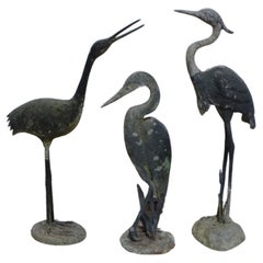 Vintage Mid Century Modern Aluminum Yard Birds