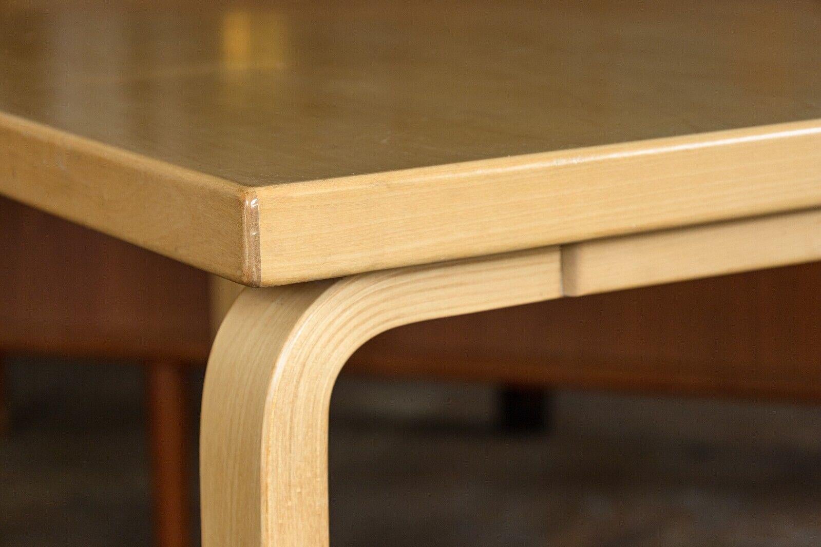 Mid Century Modern Alvar Aalto 81B Birch Table Desk for ICF In Good Condition In Keego Harbor, MI