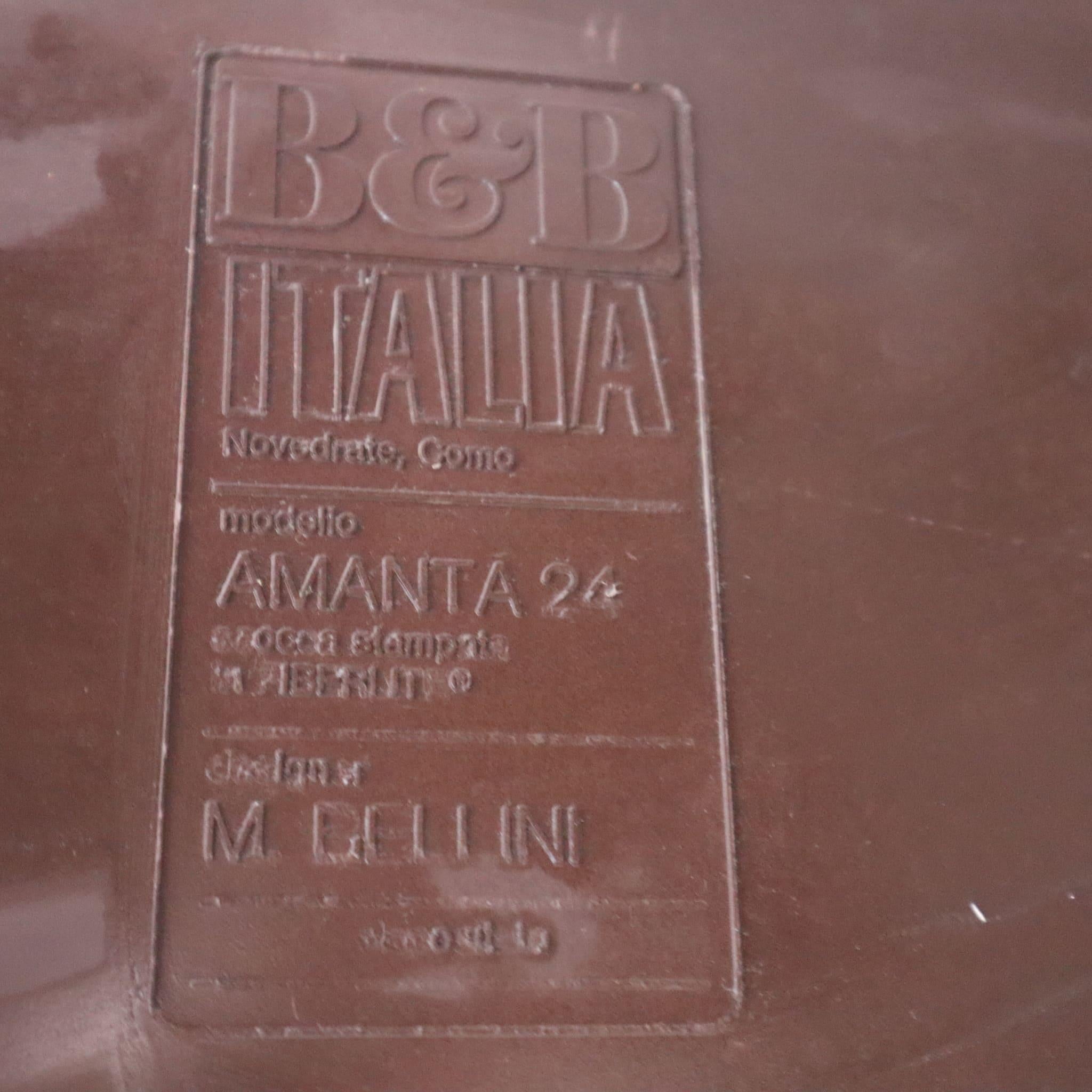 Mid-Century Modern Amanta 24 armchair modular sofa Mario Bellini B&B Italia 1970 For Sale 7