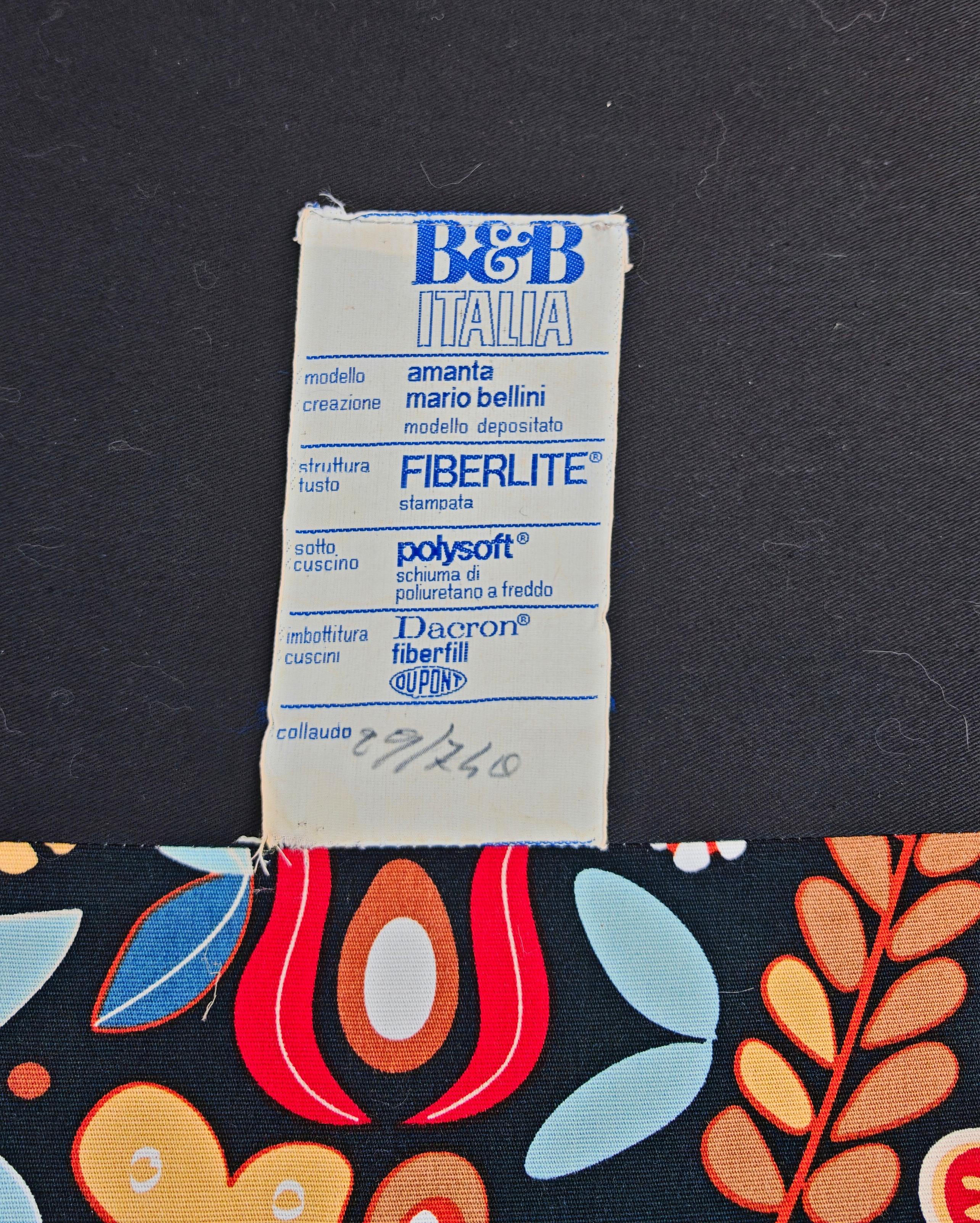 Moderner Sessel Amanta von Mario Bellini für B&B, Italien 1960er Jahre (Italienisch) im Angebot