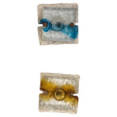 Mid-Century Modern, Amazing Pair of "Quilt" Wall Sconces by Paolo Venini