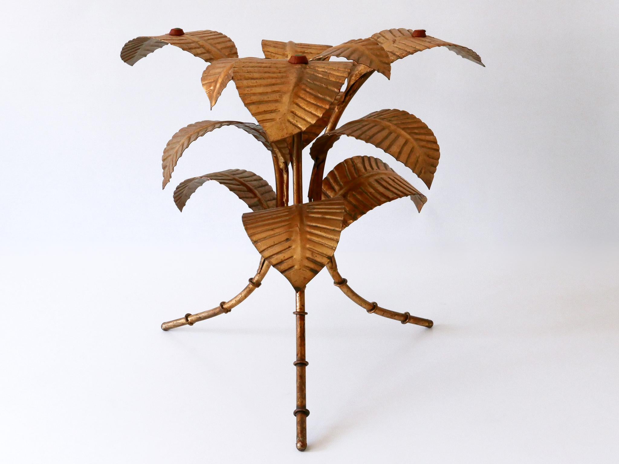 Mid-Century Modern Amazing Palm Leaves Coffee Table by Hans Kögl Germany 1970s For Sale 5