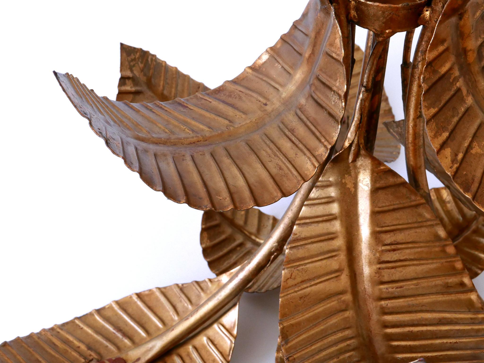 Mid-Century Modern Amazing Palm Leaves Coffee Table by Hans Kögl Germany 1970s For Sale 8