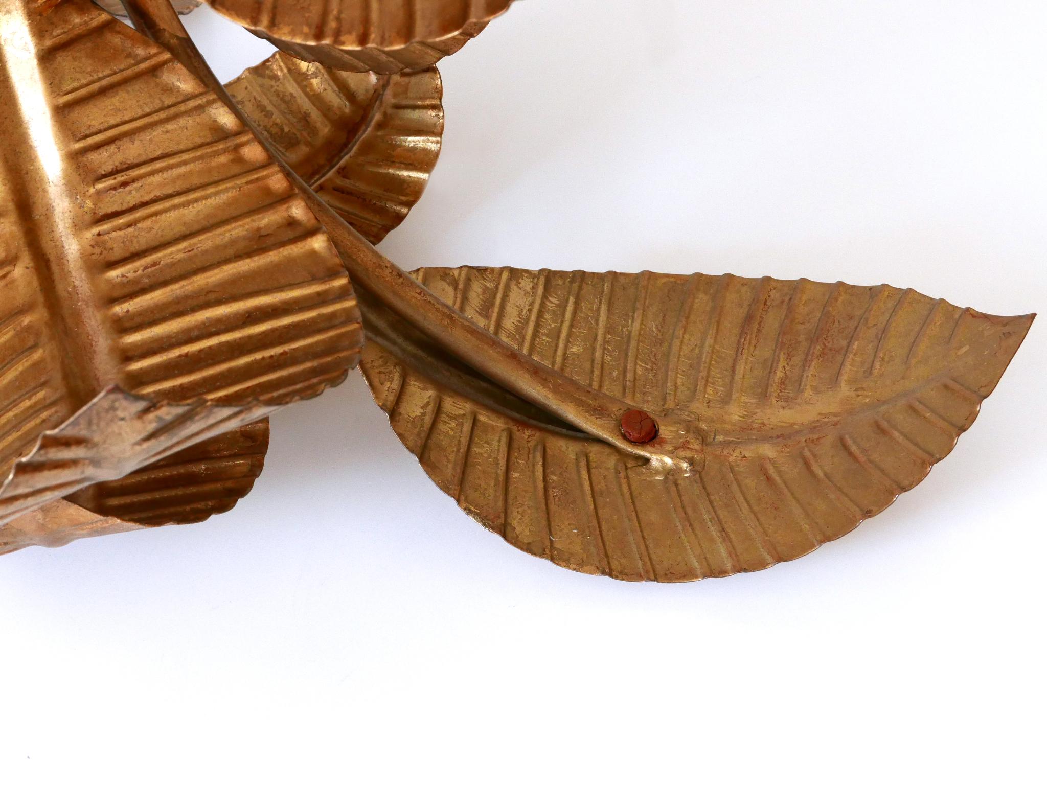 Mid-Century Modern Amazing Palm Leaves Coffee Table by Hans Kögl Germany 1970s For Sale 9