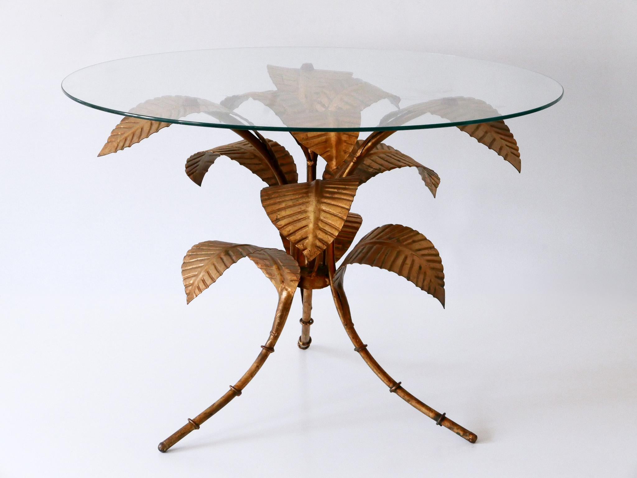 Mid-Century Modern Amazing Palm Leaves Coffee Table by Hans Kögl Germany 1970s For Sale 2