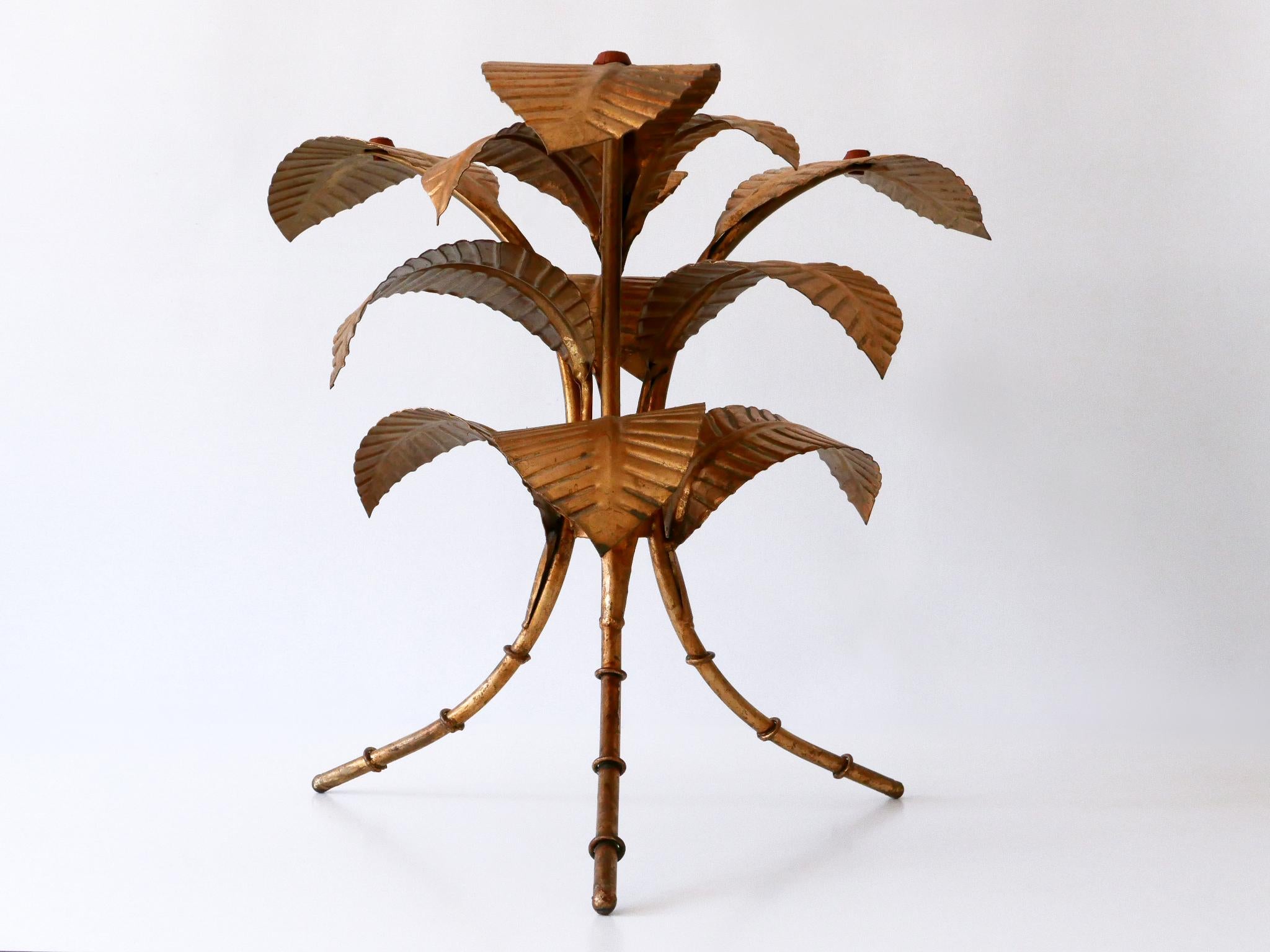 Mid-Century Modern Amazing Palm Leaves Coffee Table by Hans Kögl Germany 1970s For Sale 3