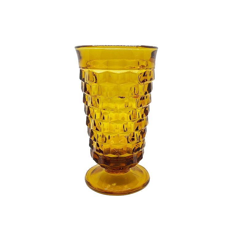 A set of 8 14 oz amber cooler glasses by Indiana Glass Company. A classic set in the 