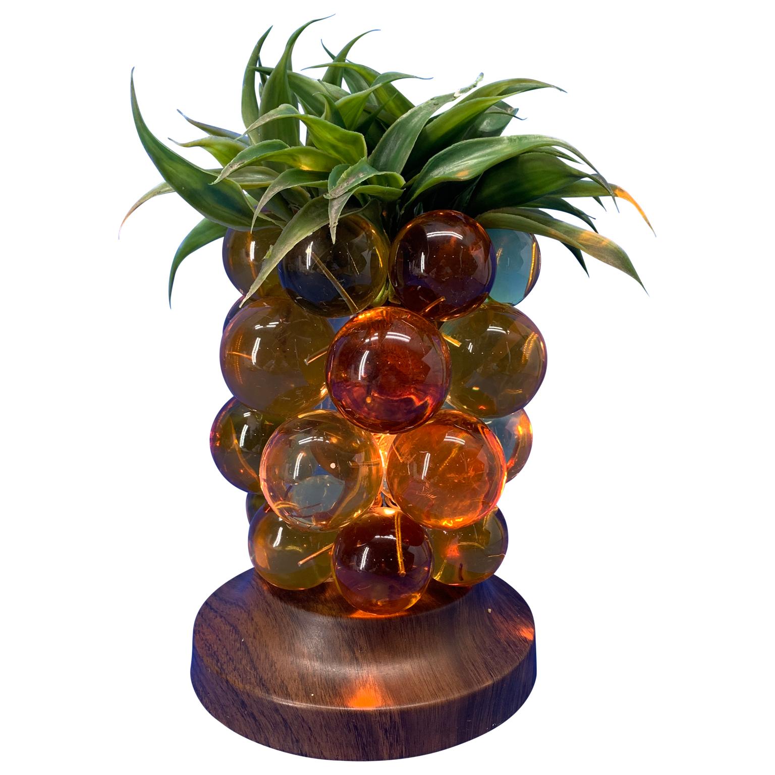 lucite pineapple lamp