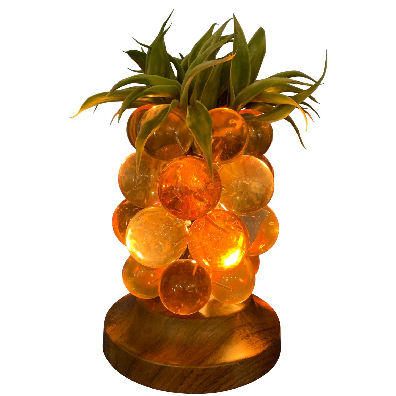 lucite pineapple lamp