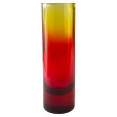 Mid Century Modern Amberina Glass Bud Vase