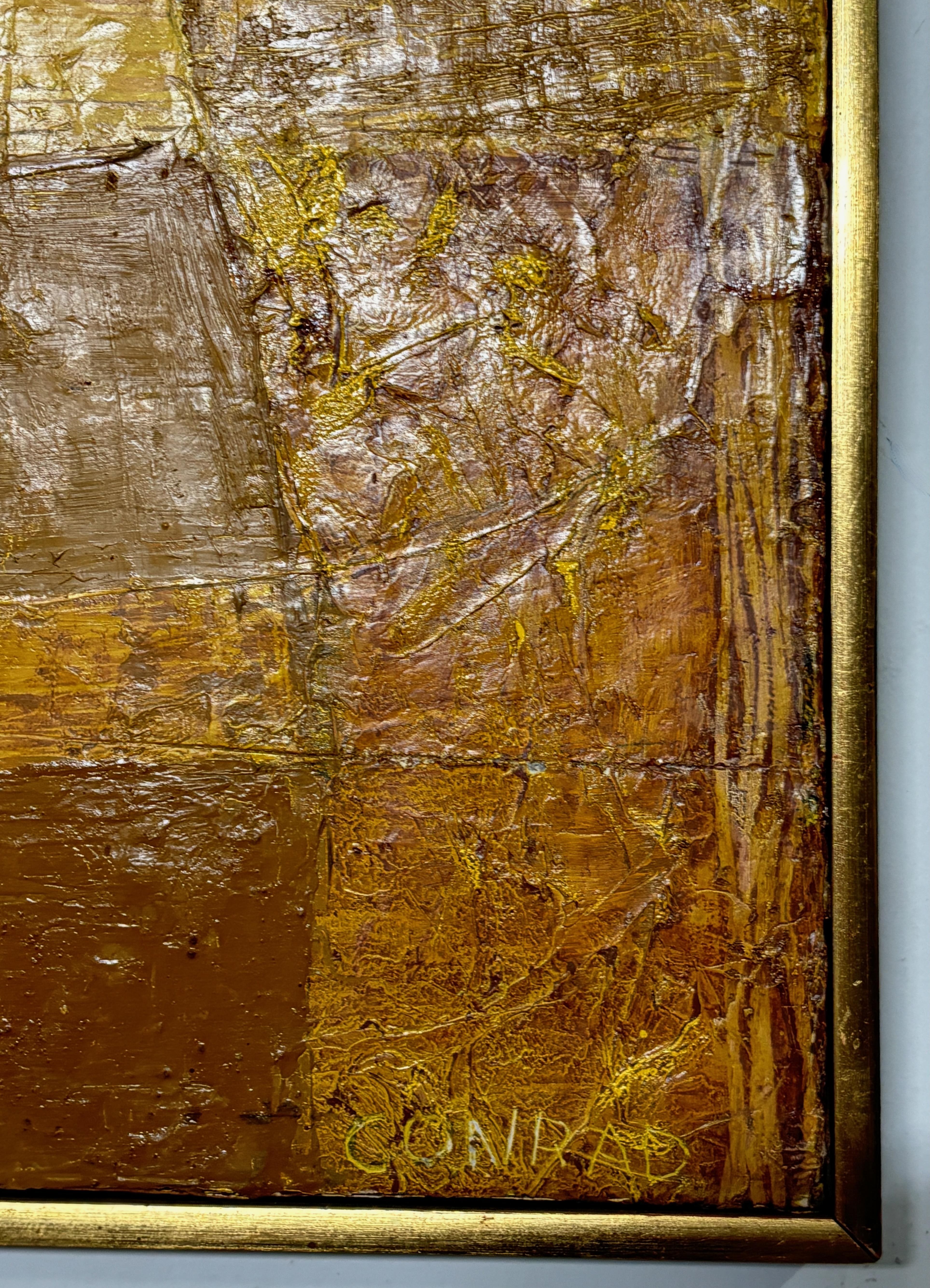 Pintura expresionista abstracta americana moderna de mediados de siglo Pintado a mano en venta