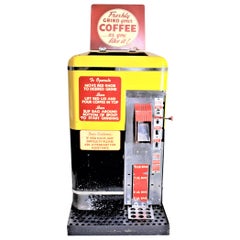 Vintage Mid-Century Modern American Duplex Commercial Coffee Grinder & Store Display