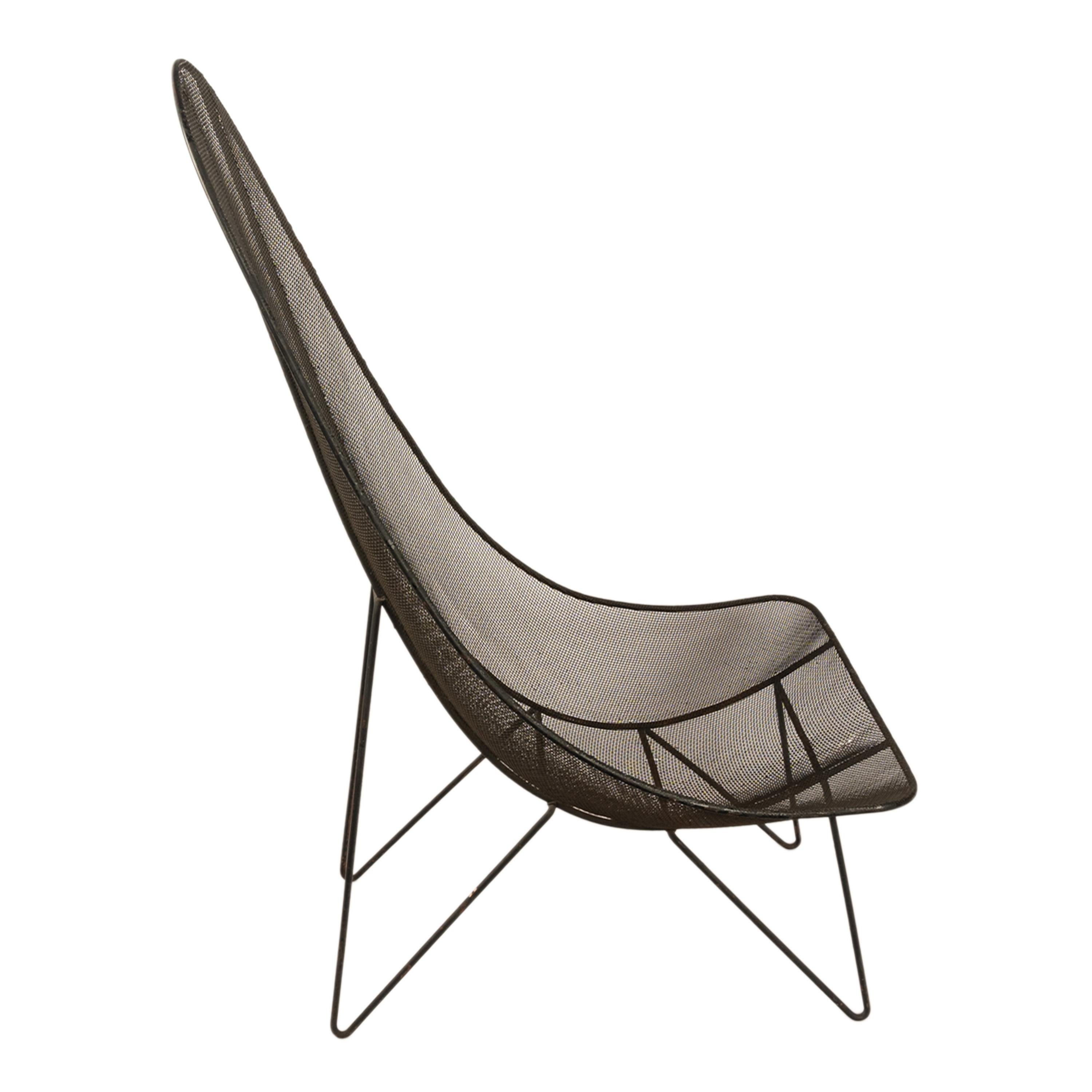 Amerikanischer Lounge-/Terrassenstuhl „Scoop“ aus Eisengeflecht, Mid-Century Modern, Sol Bloom, 1950 im Angebot 2