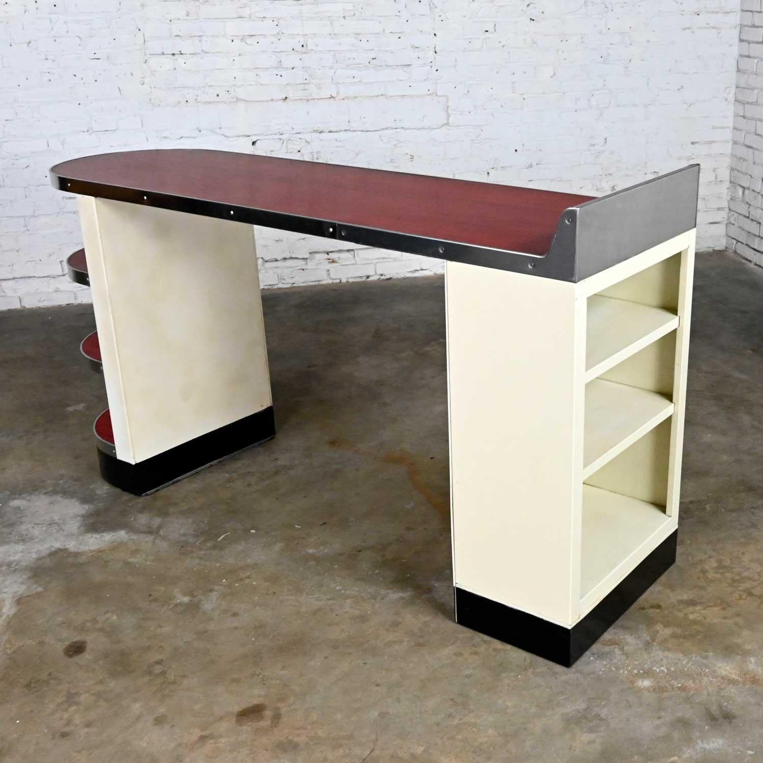 Mid Century Modern American Kitchens Brunch Bar Metal Kitchen Peninsula by Avco 7