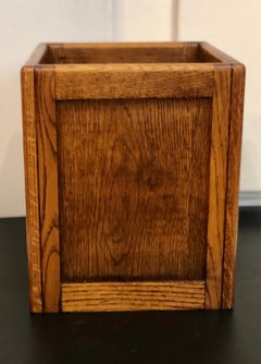 Mid-Century Modern American Oak Waste Paper Basket