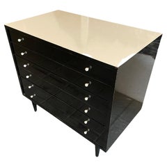 Vintage Mid-Century modern American Of Martinsville 3 drawer Dresser black white