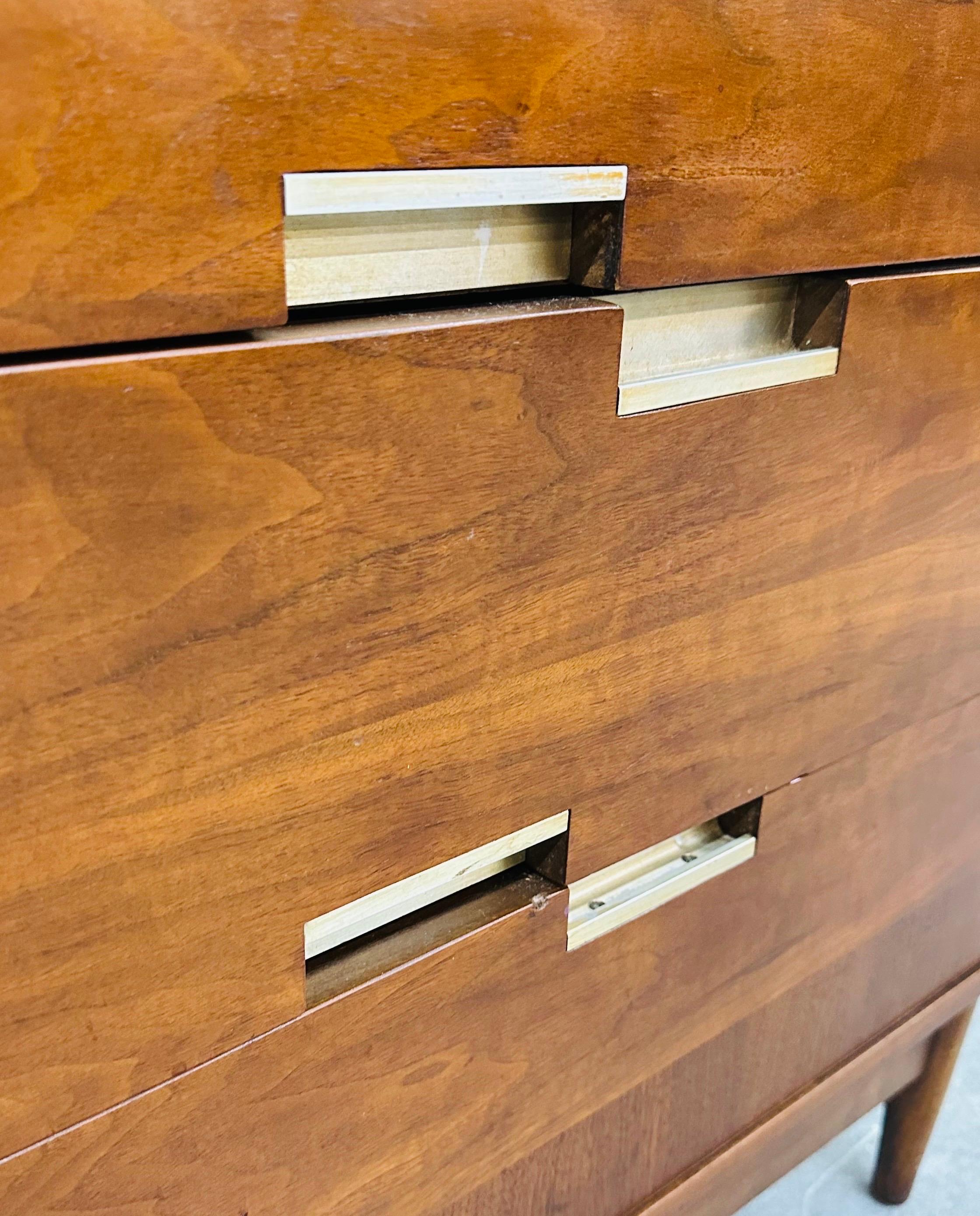 Mid-Century Modern American of Martinsville Accord Walnut High Chest 6