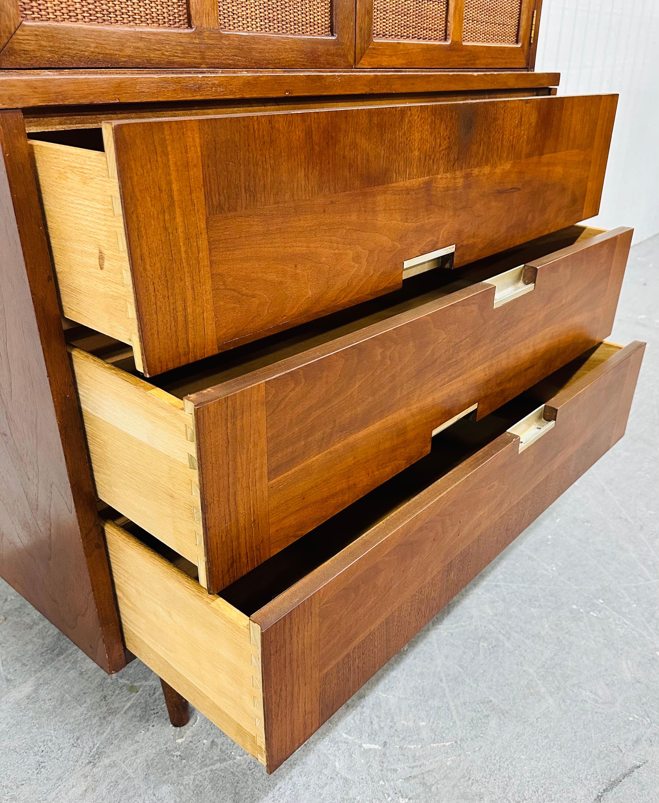 Mid-Century Modern American of Martinsville Accord Walnut High Chest 4