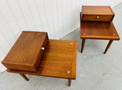 Mid-Century Modern American of Martinsville Accord Walnut Side Tables - Set of 2