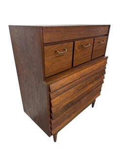 Mid-Century Modern American of Martinsville Dania Walnut High Chest