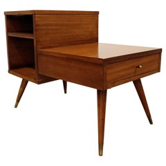 Mid-Century Modern American of Martinsville Two-Tiered Walnut End Table