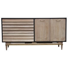 Mid-Century Modern American of Martinsville Two-Toned Walnut Sideboard Credenza