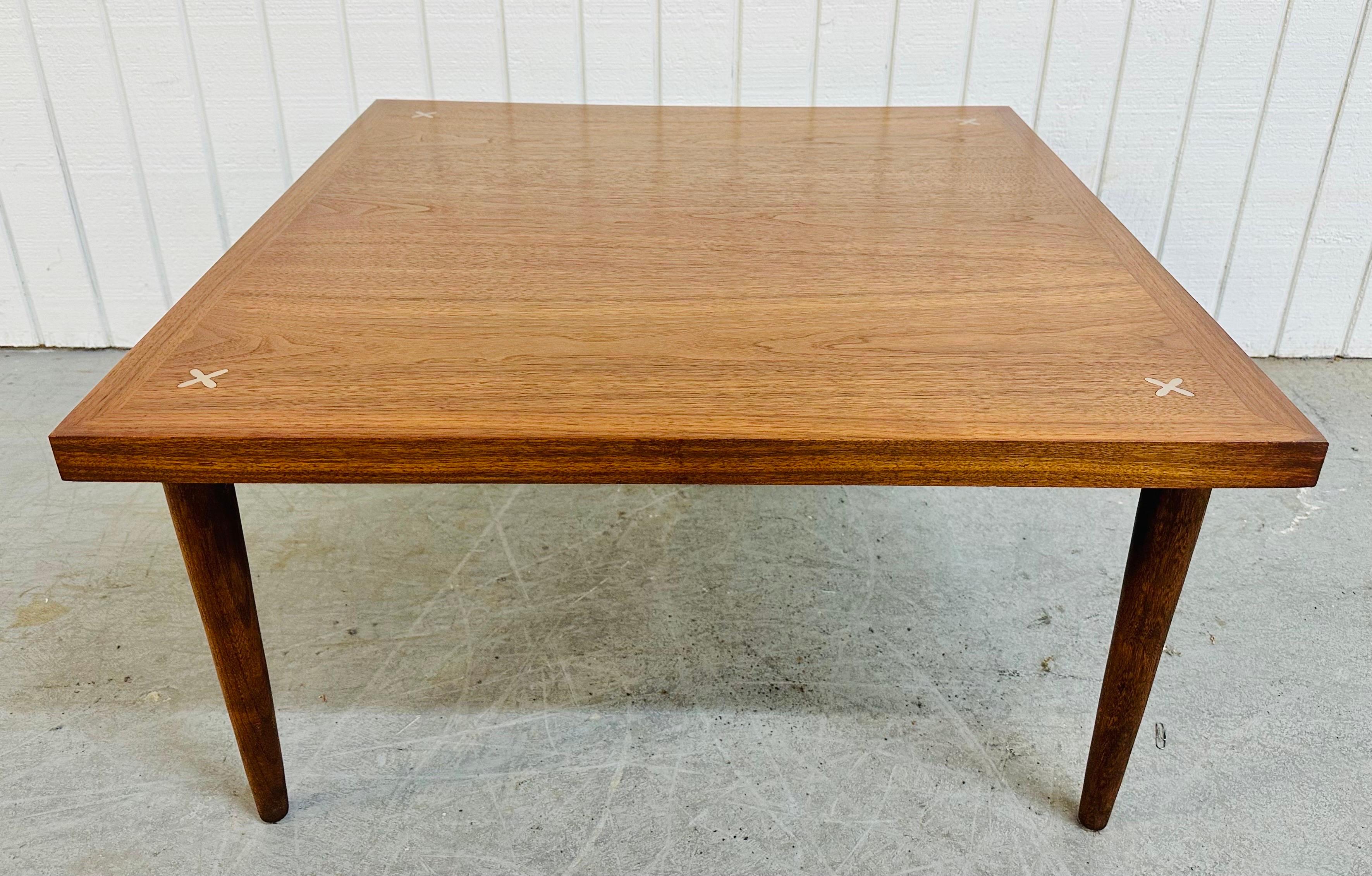 20th Century Mid-Century Modern American of Martinsville Walnut Coffee Table