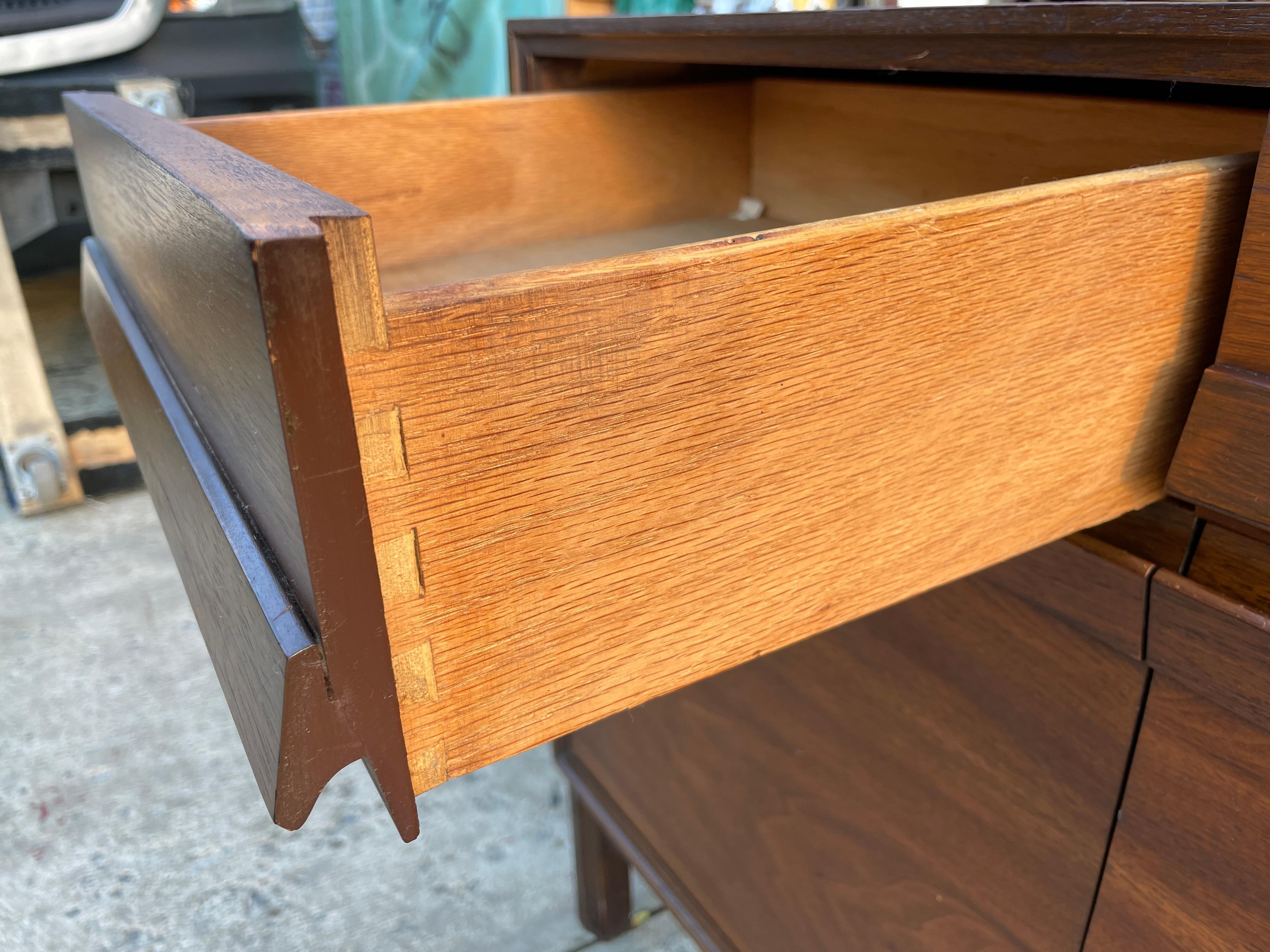Mid-Century Modern American of Martinsville Walnut Credenza Dresser Cabinet 3