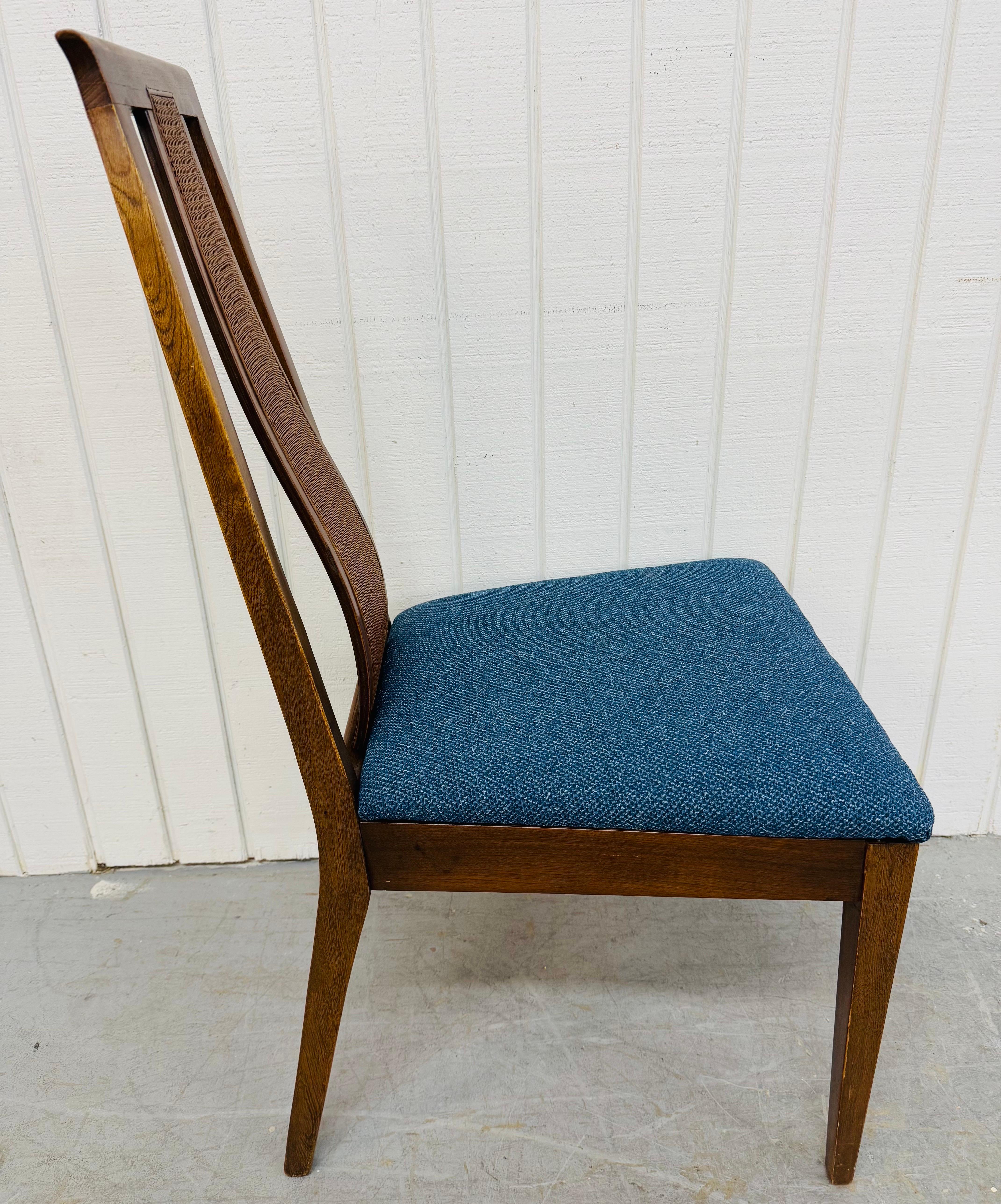Mid-Century Modern American of Martinsville Walnut Dining Chairs - Set of 6 For Sale 3