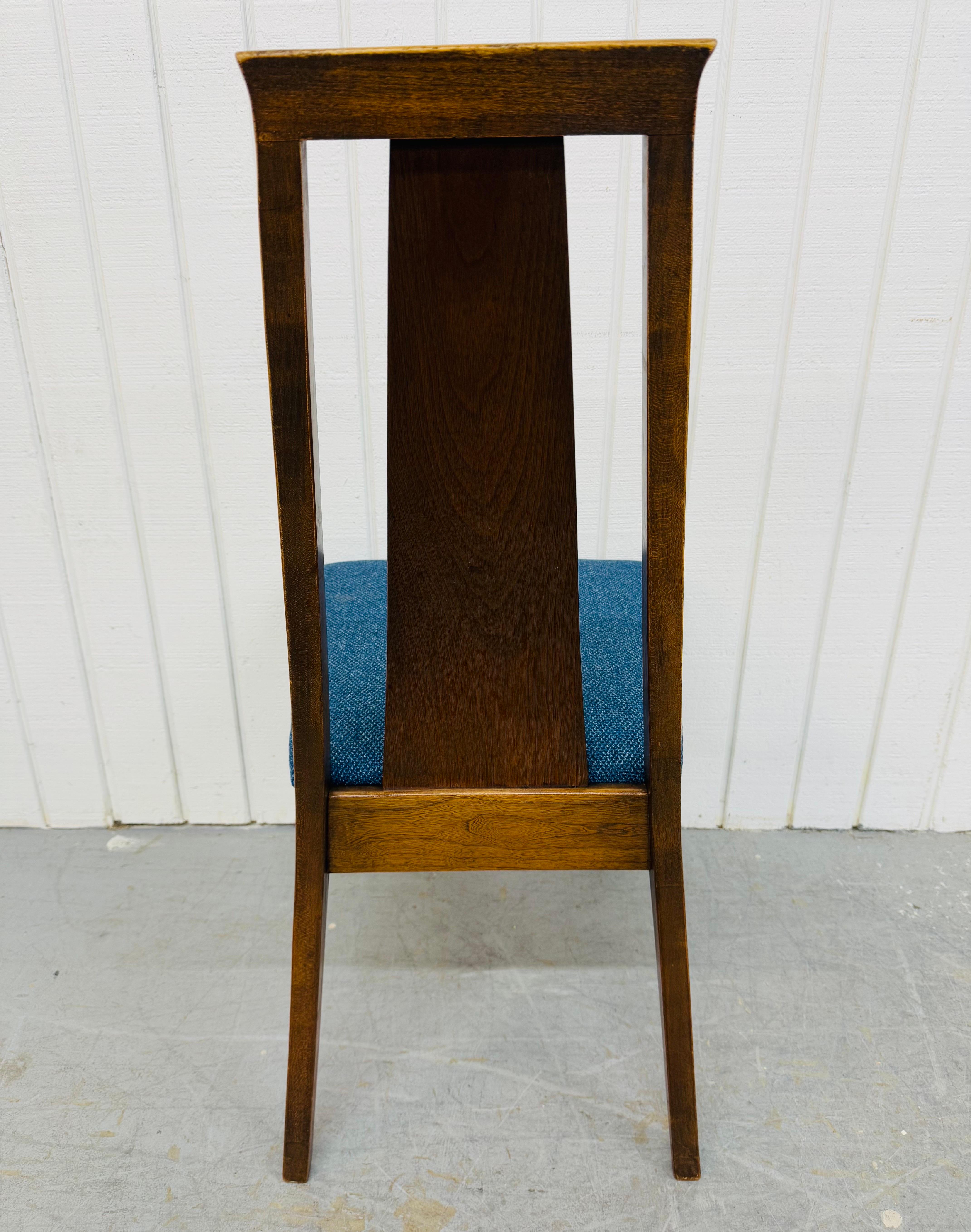 Mid-Century Modern American of Martinsville Walnut Dining Chairs - Set of 6 For Sale 4