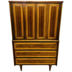 Mid-Century Modern American of Martinsville Walnut High Chest