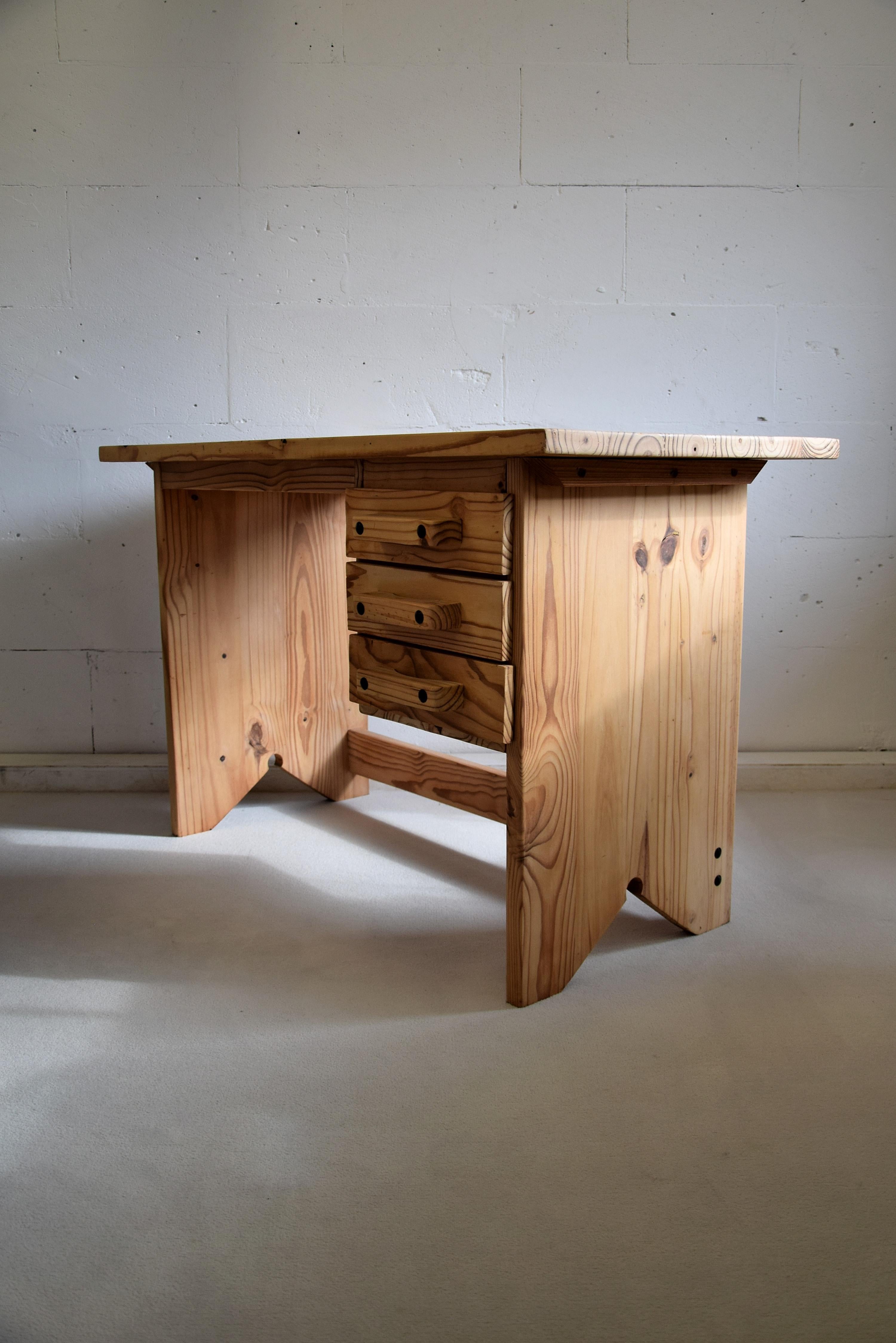 Mid-Century Modern Pine Desk 5