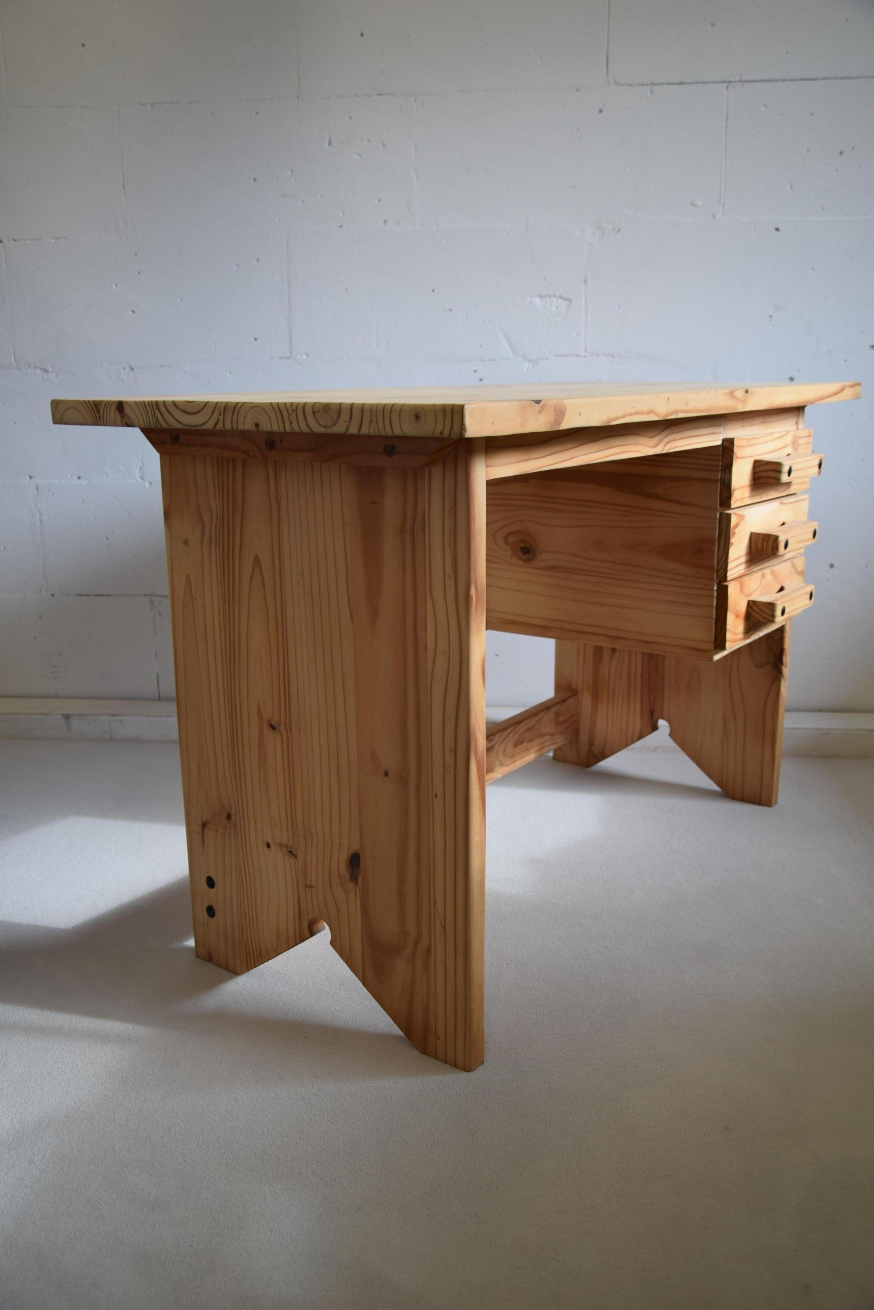 Mid-Century Modern Pine Desk 7