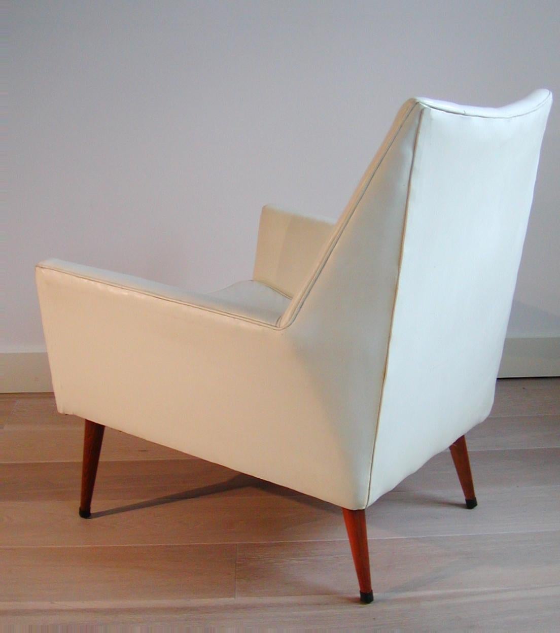 20th Century White Mid-Century Modern American 'Squirm' Lounge Chair by Paul McCobb For Sale