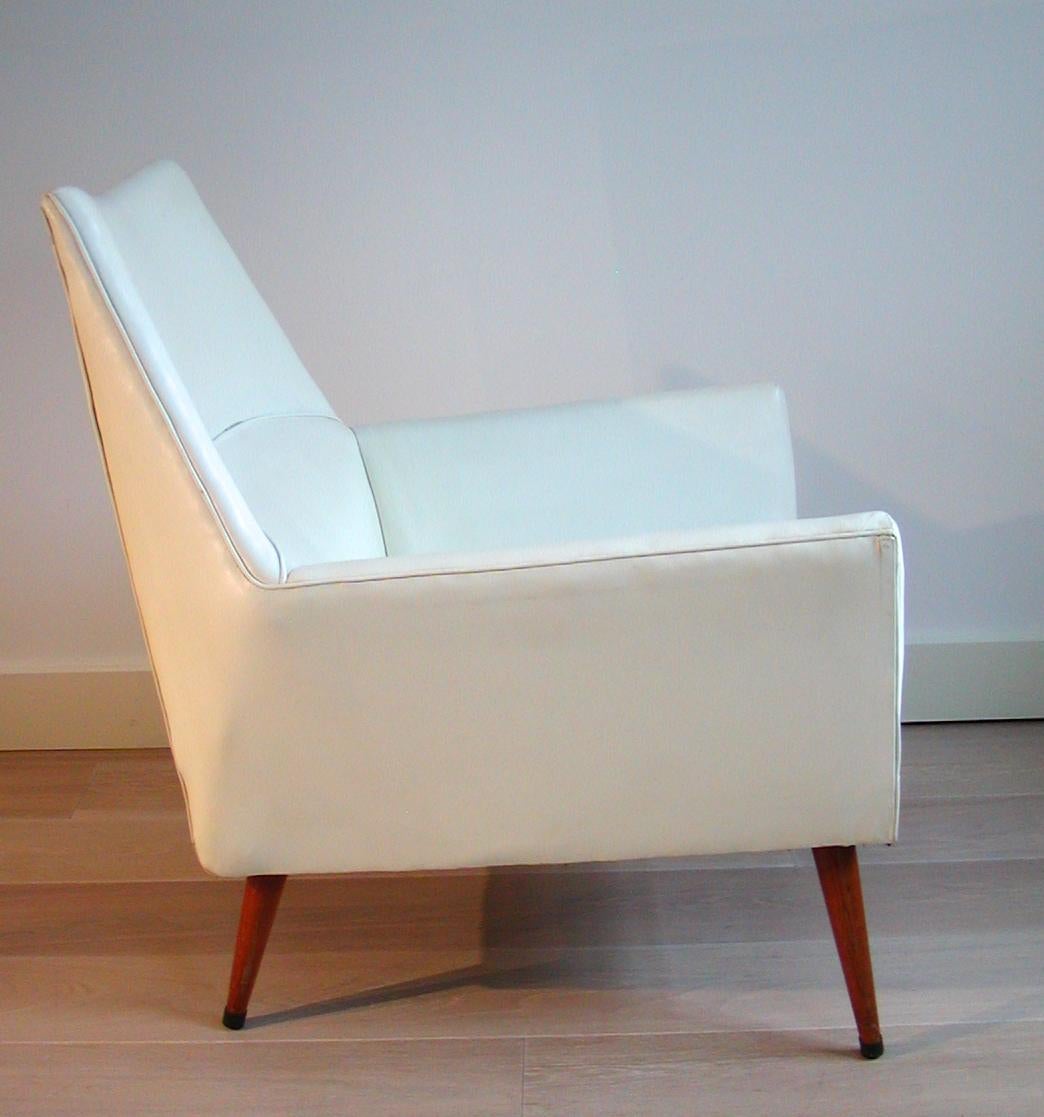 White Mid-Century Modern American 'Squirm' Lounge Chair by Paul McCobb For Sale 2